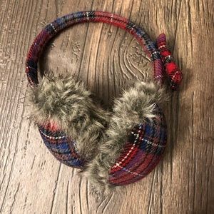 Faux Fur Plaid Earmuffs